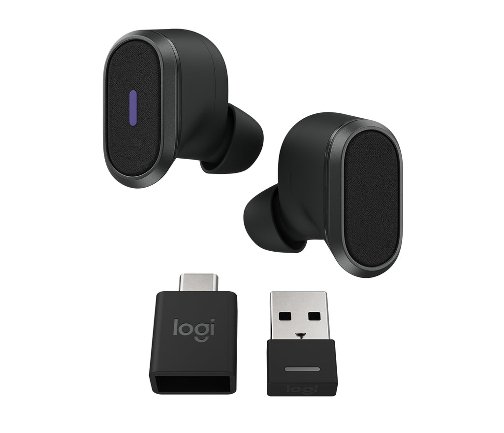 Logitech Zone True Wireless, Écouteurs sans fil, Noir