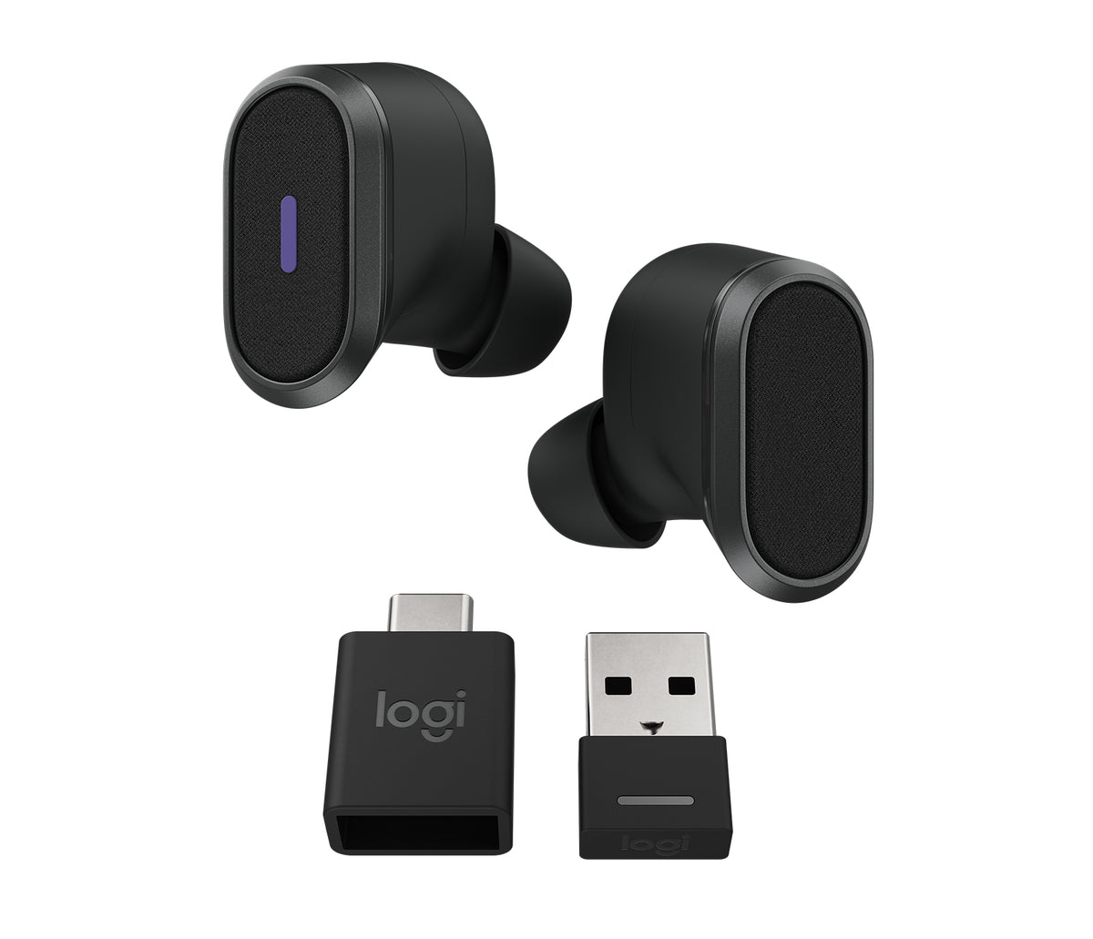 Logitech Zone True Wireless, Écouteurs sans fil, Noir