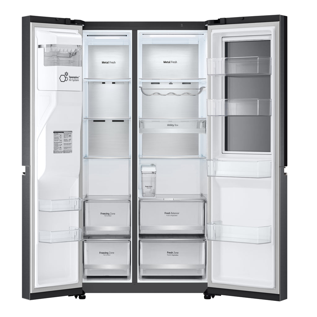 LG InstaView GSXV91MCAE frigo américain Pose libre 635 L Noir
