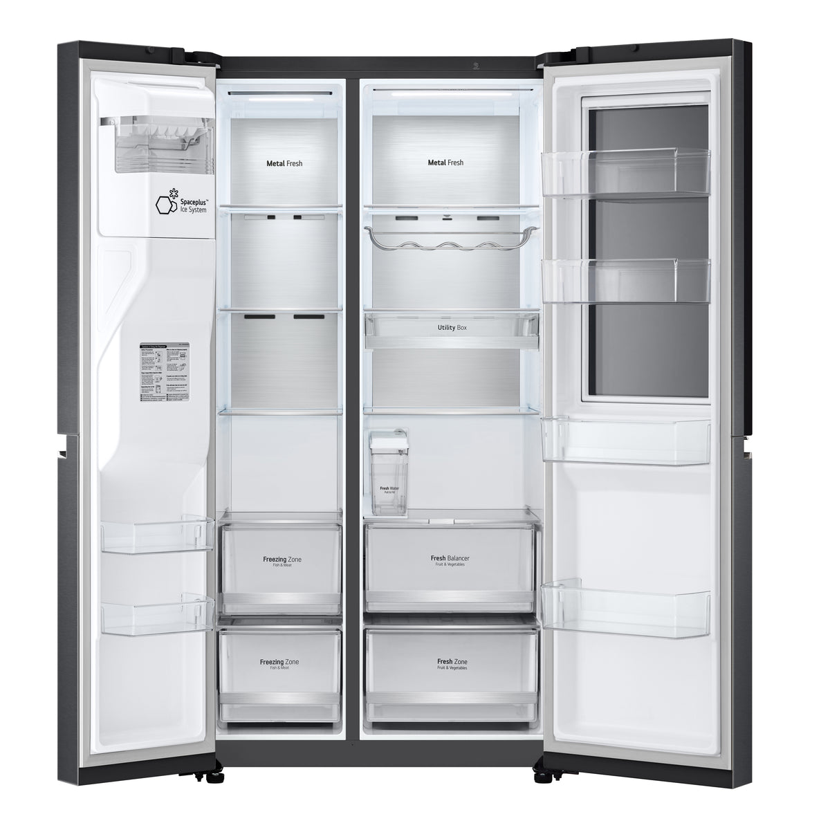 LG InstaView GSXV91MCAE frigo américain Pose libre 635 L Noir