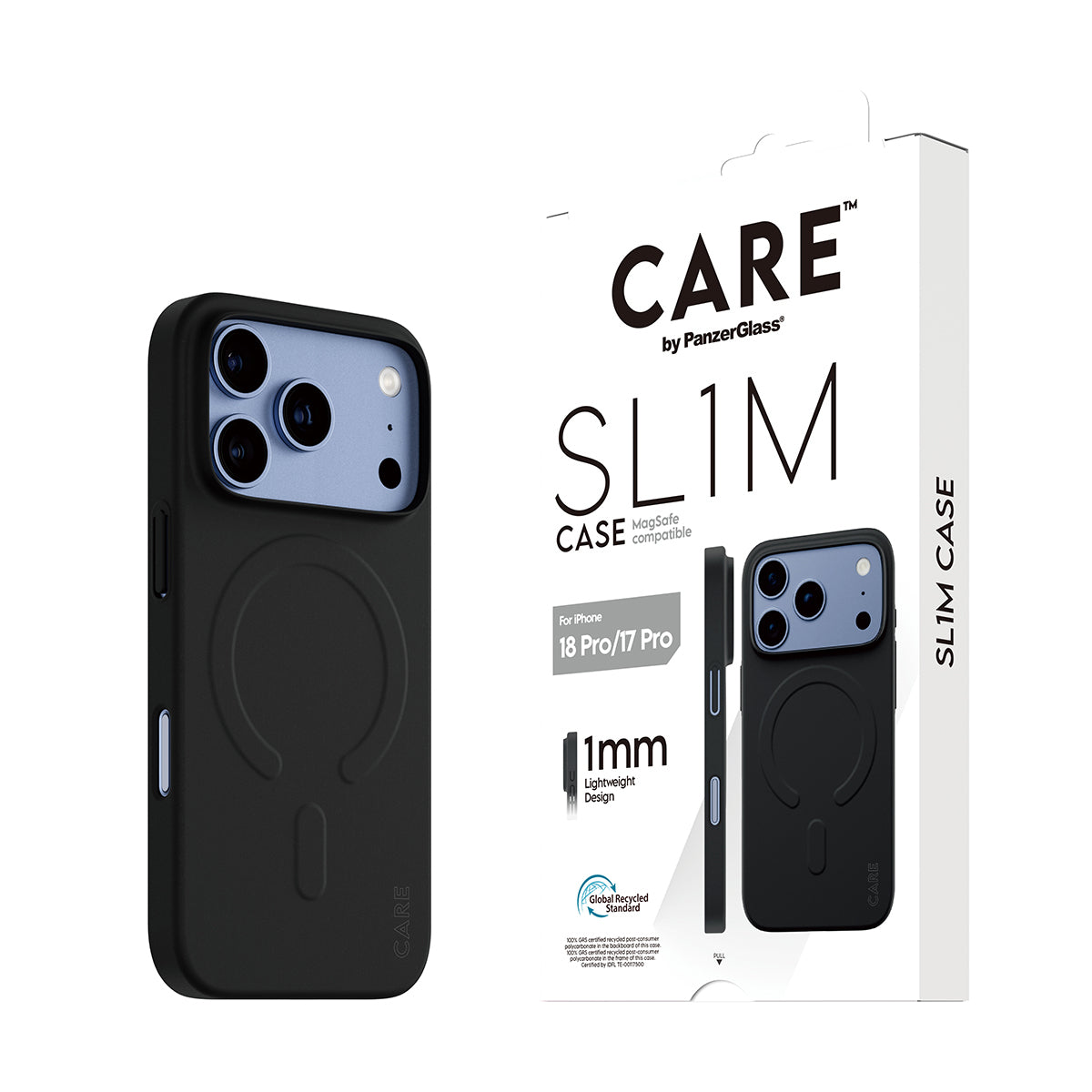 PanzerGlass CARE™ by ® SL1M Case Black w. MagSafe iPhone 2026 Pro | 17 Pro coque de protection pour téléphones portables