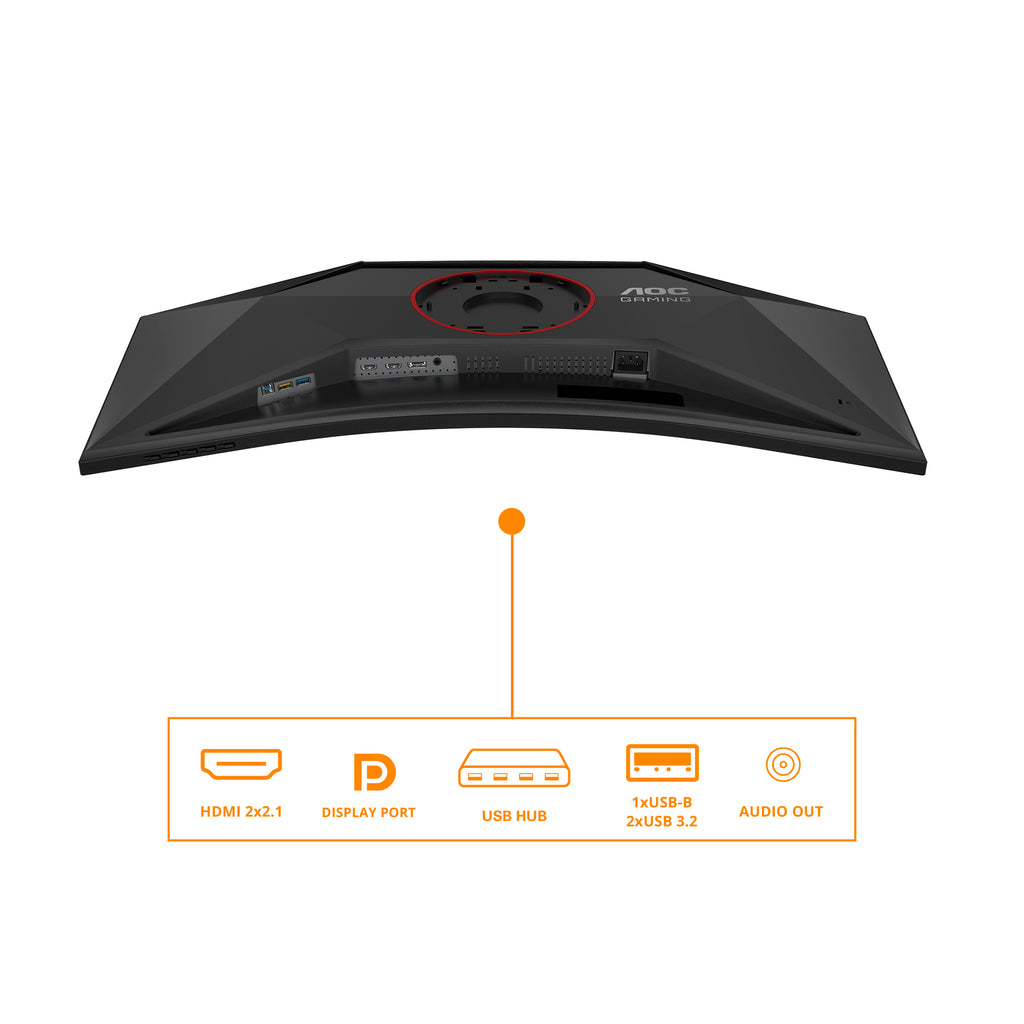 AOC G4 CU34G4Z écran plat de PC 86,4 cm (34") 3440 x 1440 pixels Wide Quad HD LED Noir, Rouge
