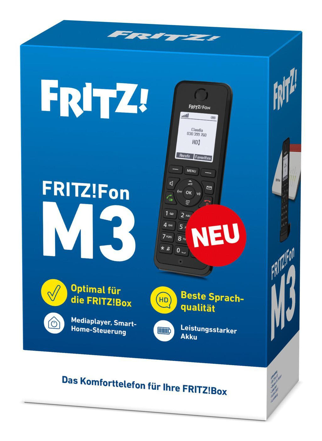 Fon M3 Téléphone DECT Identification de l'appelant Noir