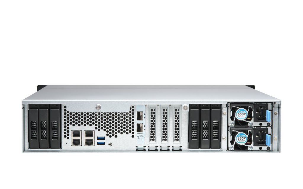 QNAP TS-H1886XU-RP-R2 NAS Rack (3 U) Intel® Xeon® D D-1622 16 Go DDR4 0 To QuTS hero Noir, Gris - vue 6