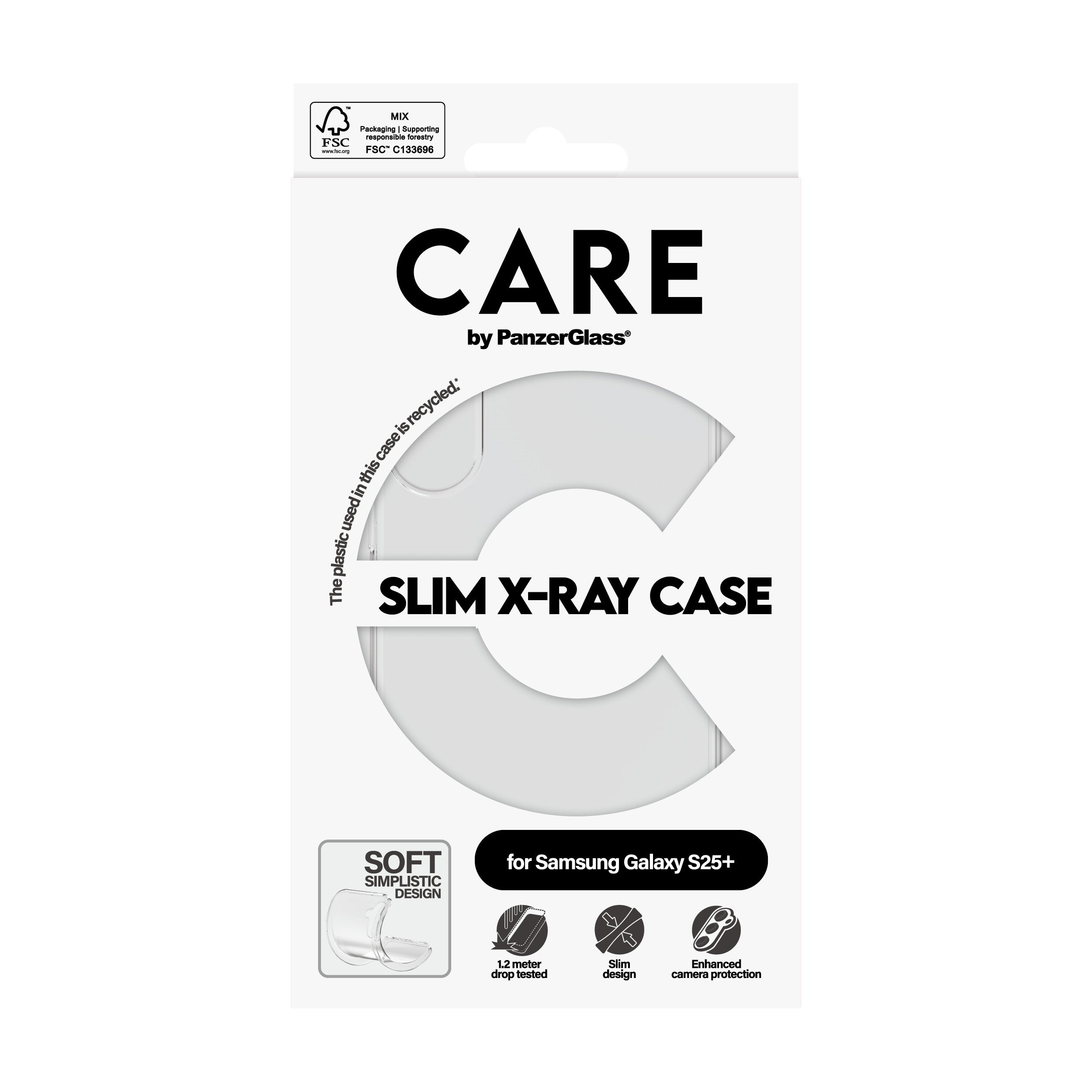 PanzerGlass PanzerGlass CARE™ by ® X-Ray Case Samsung Galaxy S25+ coque de protection pour téléphones portables Housse Transparent