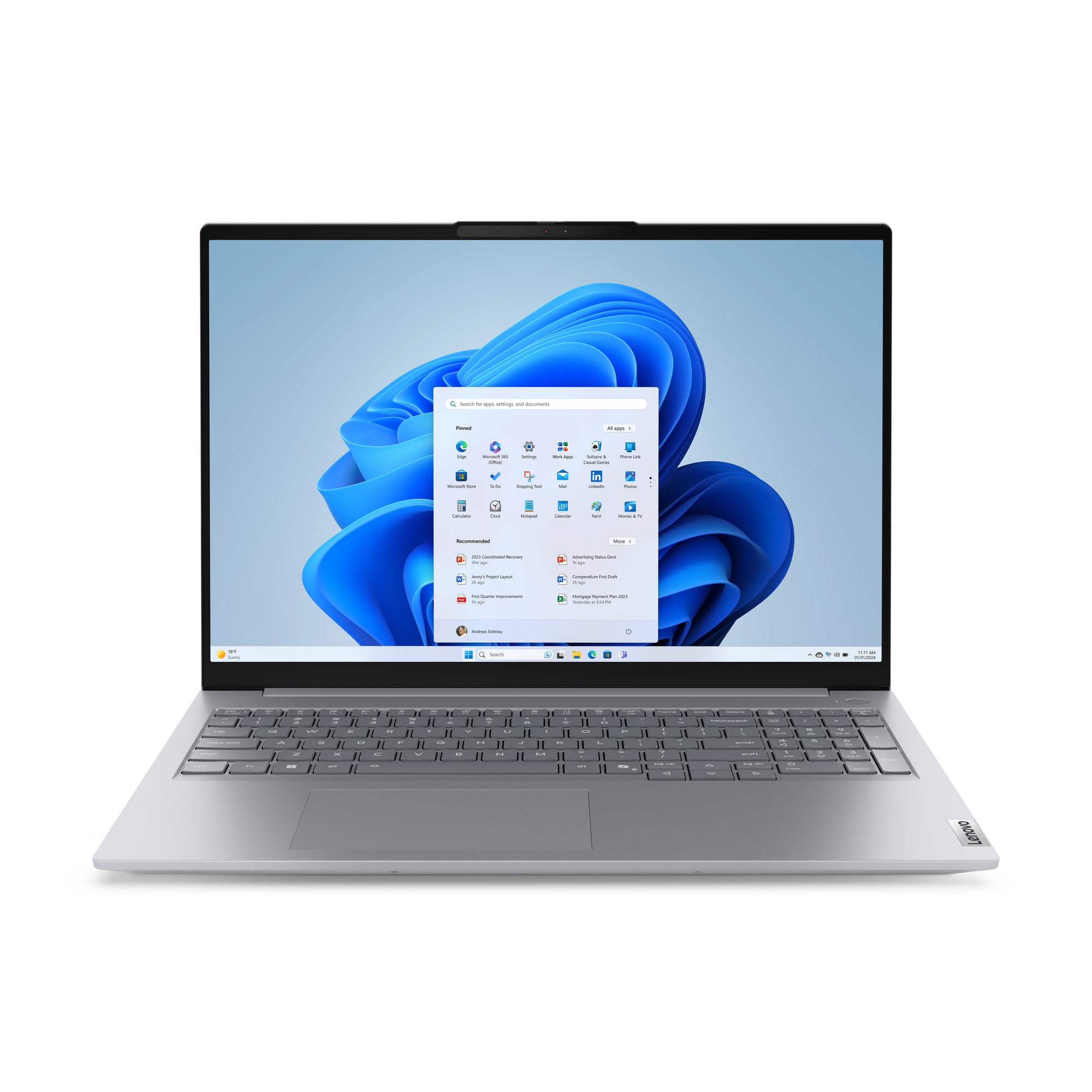 Lenovo ThinkBook 16 G8 IAL Intel Core Ultra 9 185H Ordinateur portable 40,6 cm (16") WUXGA 16 Go DDR5-SDRAM 512 Go SSD Wi-Fi 6E (802.11ax) Windows 11 Pro Allemand Gris
