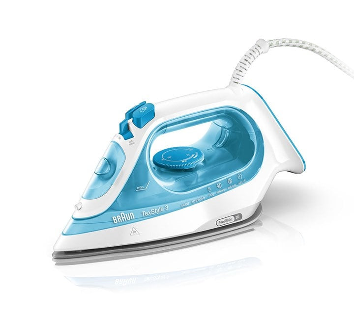 Braun TexStyle 3 Steam Iron SI 3053 Blue Semelle en céramique 2400 W Bleu