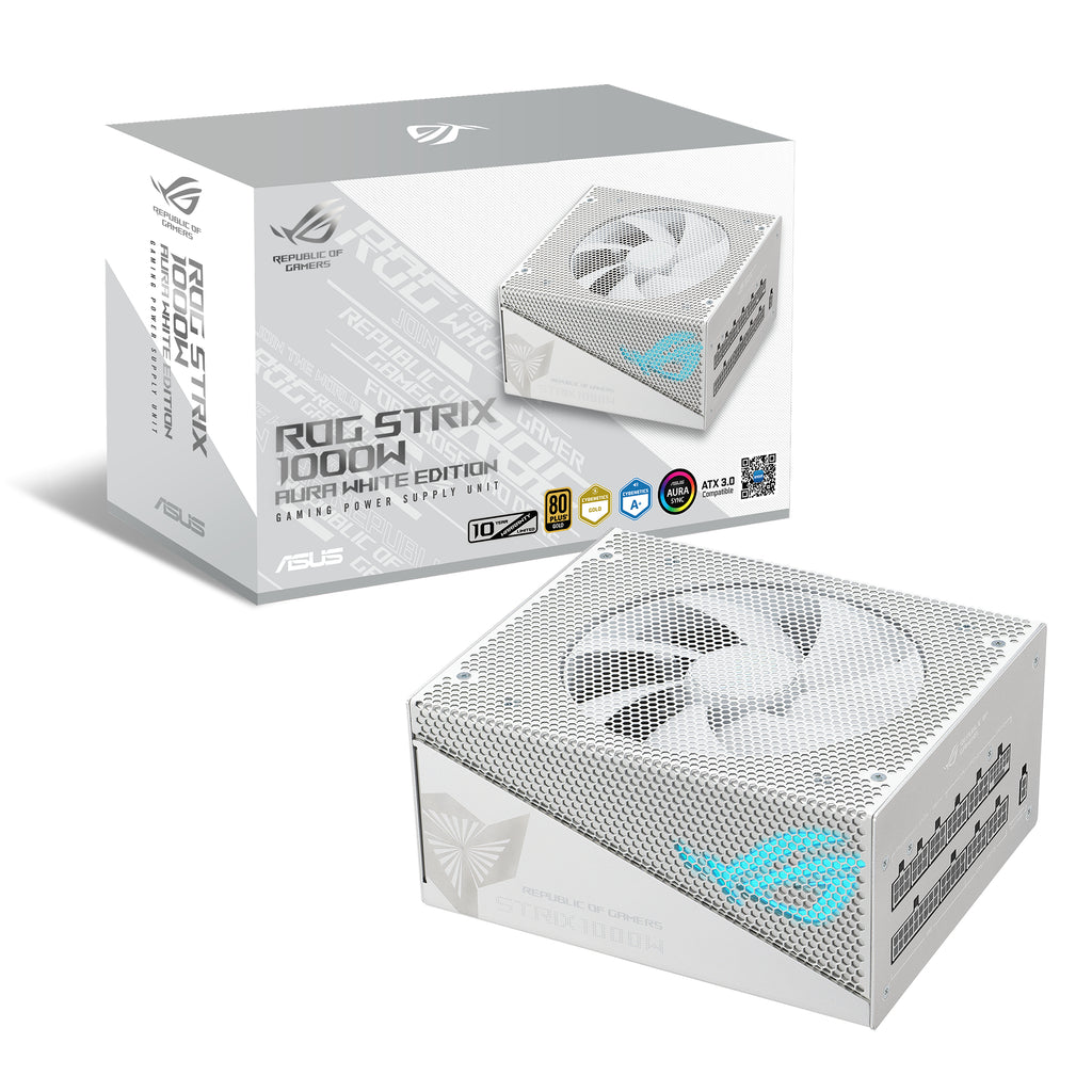 ASUS ASUS ROG -STRIX-1000G-AURA-WHITE-GAMING unité d'alimentation d'énergie 1000 W 24-pin ATX ATX Blanc