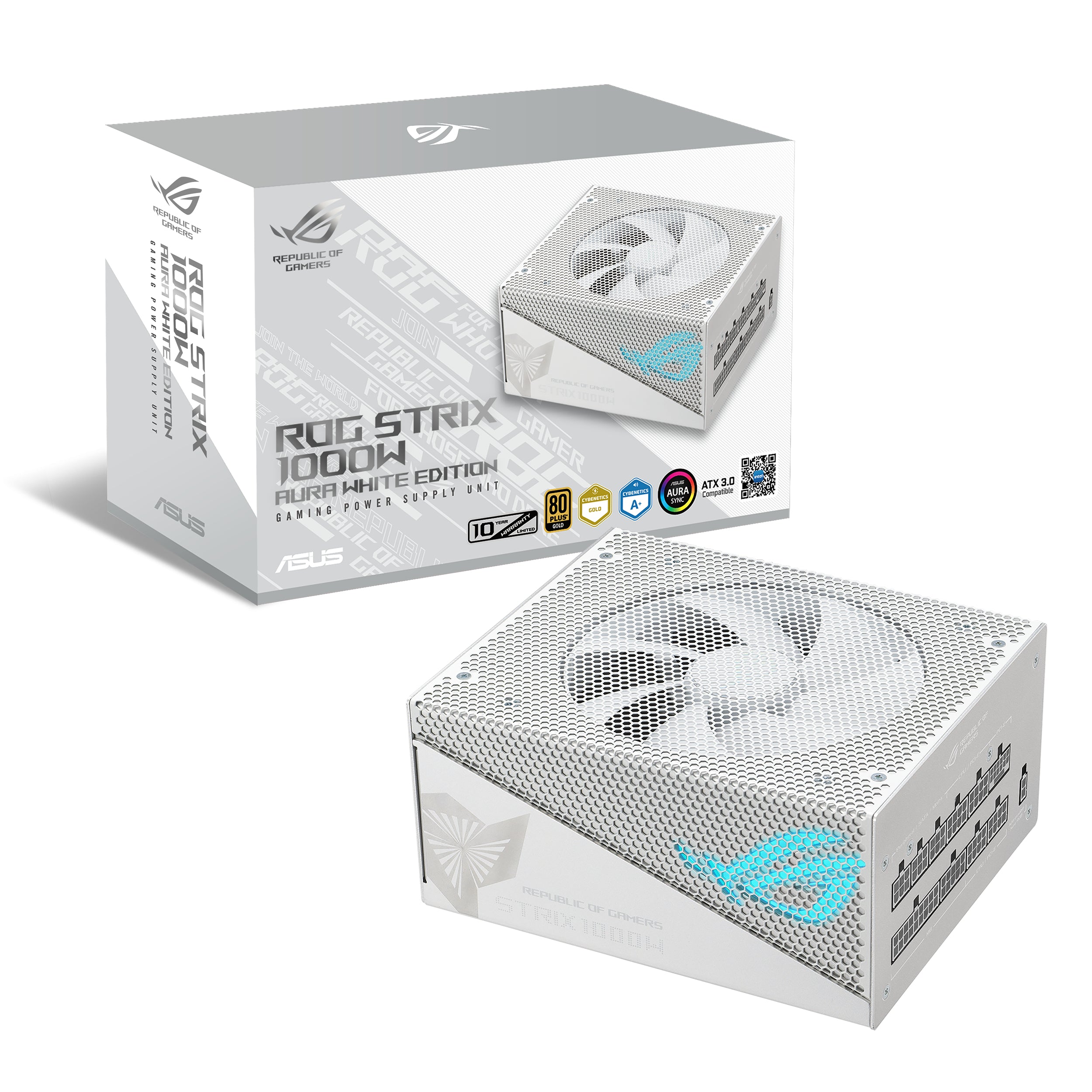 ASUS ASUS ROG -STRIX-1000G-AURA-WHITE-GAMING unité d'alimentation d'énergie 1000 W 24-pin ATX ATX Blanc
