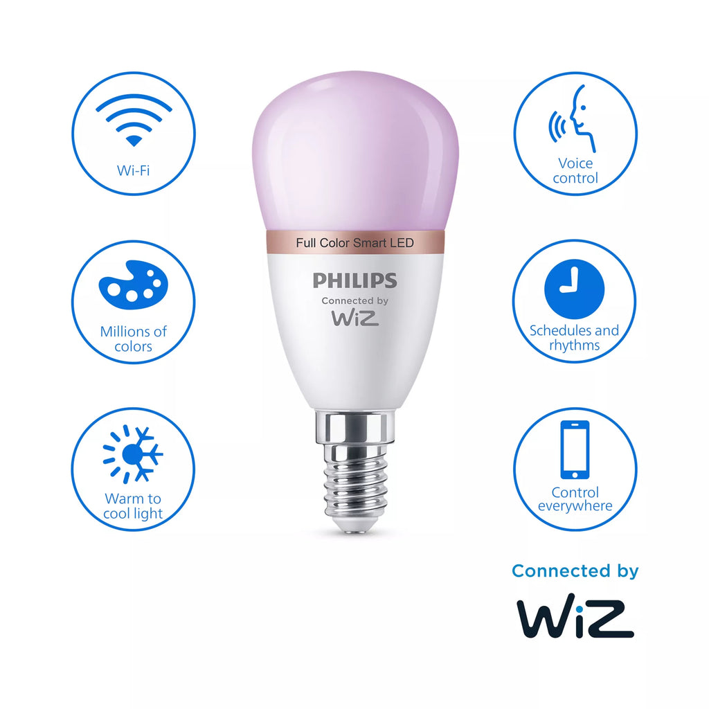 Philips Ampoule RGB LED connectée P45, base E14, 470 lm - vue 4