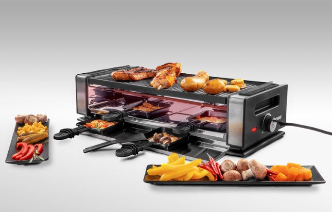Unold 48760 raclette 8 personne(s) 1200 W Noir, Acier inoxydable