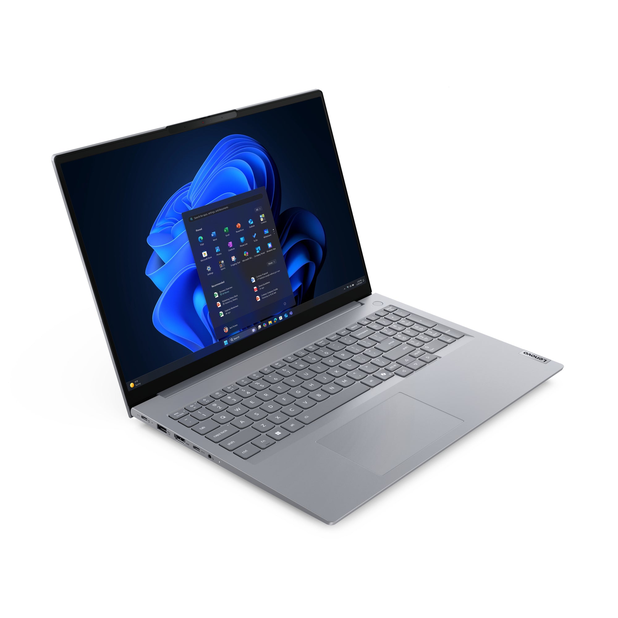 Lenovo ThinkBook 16 G9 AHP AMD Ryzen™ 7 250 Ordinateur portable 40,6 cm (16") WUXGA 32 Go DDR5-SDRAM 1 To SSD Wi-Fi 7 (802.11be) Windows 11 Pro Allemand Gris