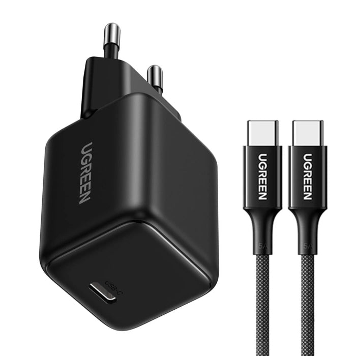 Ugreen X513 Chargeur Secteur Rapide 30W pour Smartphone, Port USB-C, Noir