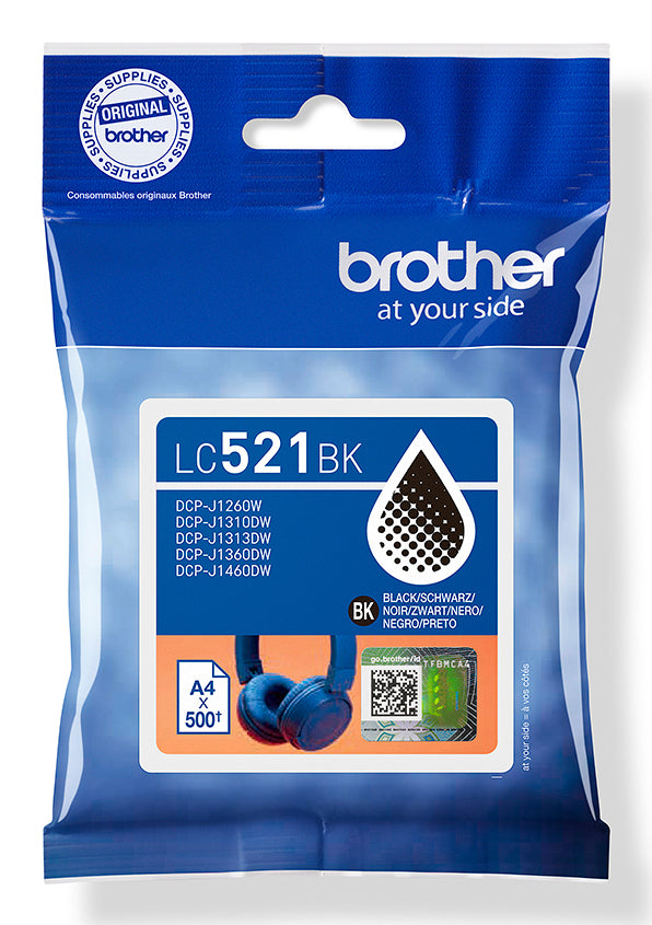 Brother LC521BK Cartouche d'encre originale - Noir