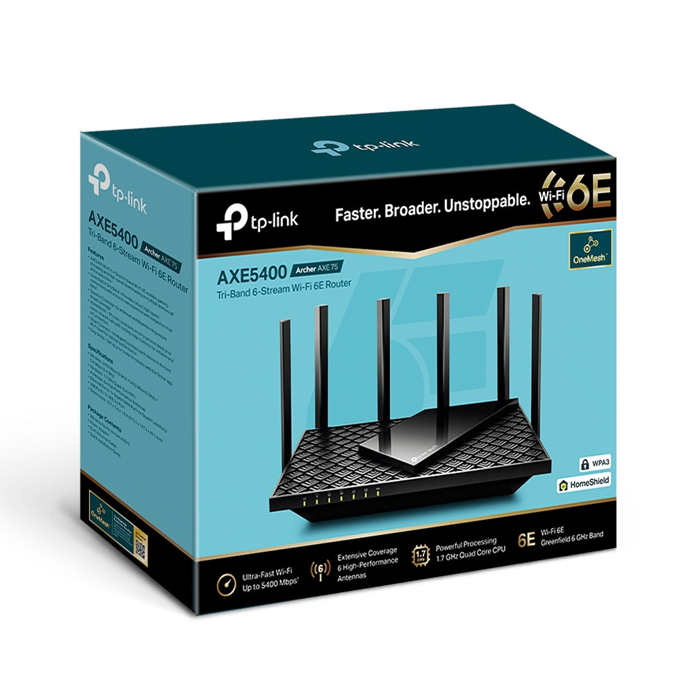 TP-Link Archer AX5400 routeur sans fil Gigabit Ethernet Tri-bande (2,4 GHz / 5 GHz / 6 GHz) Noir