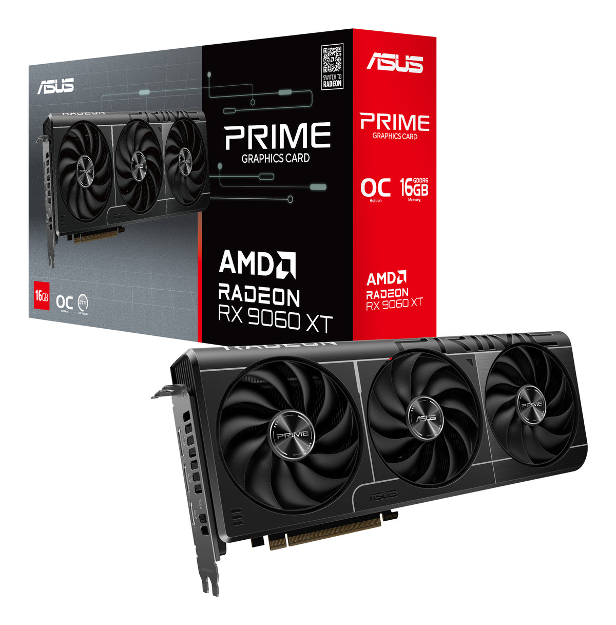 ASUS Prime Radeon RX 9060 XT O16G AMD 16 Go GDDR6