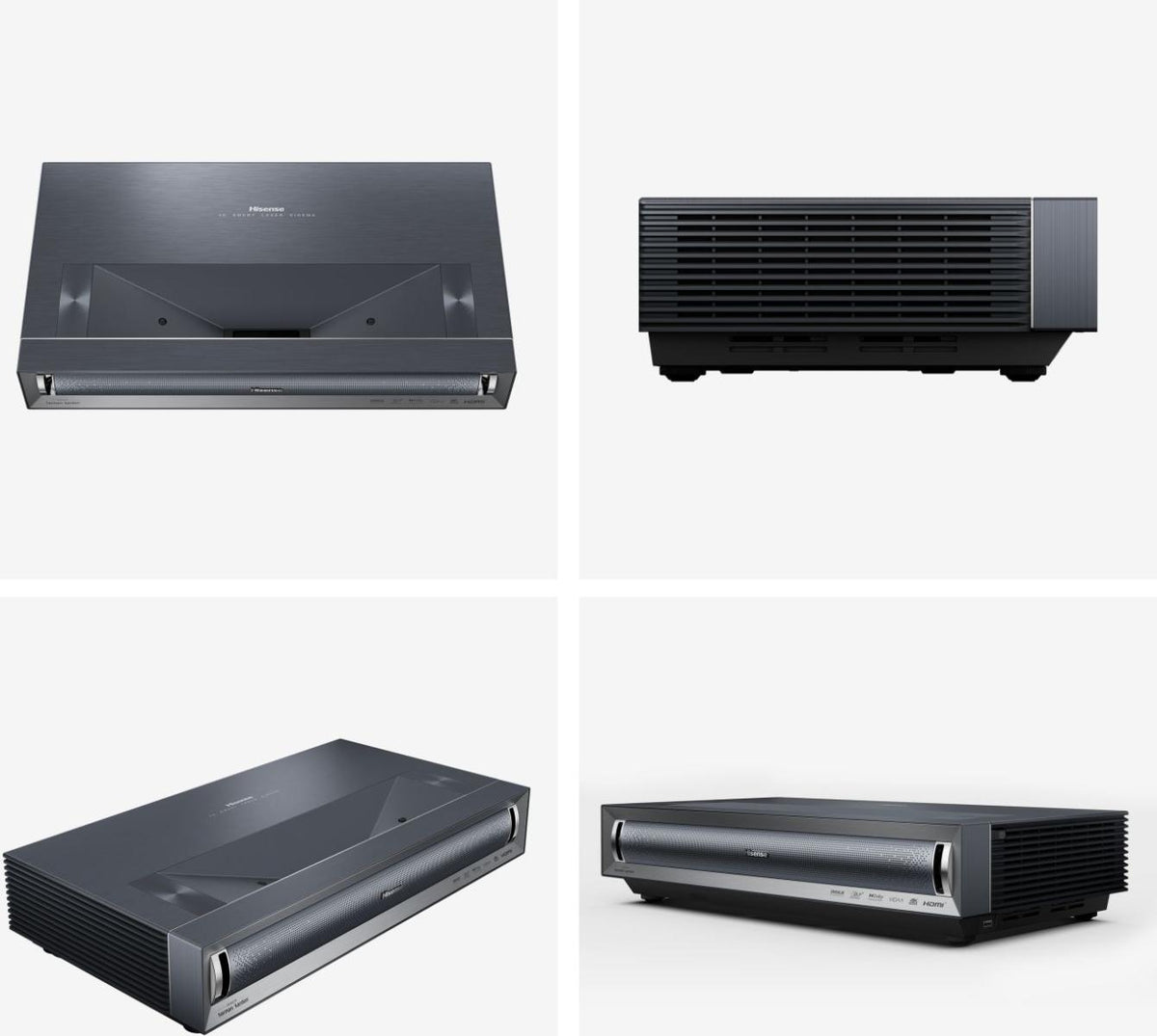 Hisense PX3 projecteur TV Projecteur à focale ultra courte 2800 ANSI lumens UHD 4K (3840x2160) Noir, Gris foncé