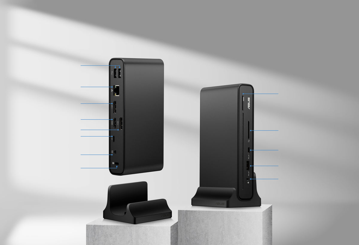 ASUS Triple Display USB-C Dock Duo DC301 Avec fil Noir