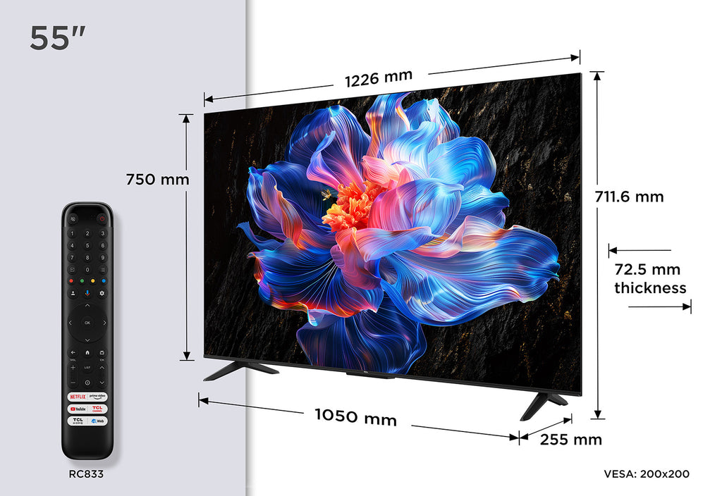 TCL V6C 55V6C TV 139,7 cm (55") 4K Ultra HD Smart TV Wifi Métallique 270 cd/m²