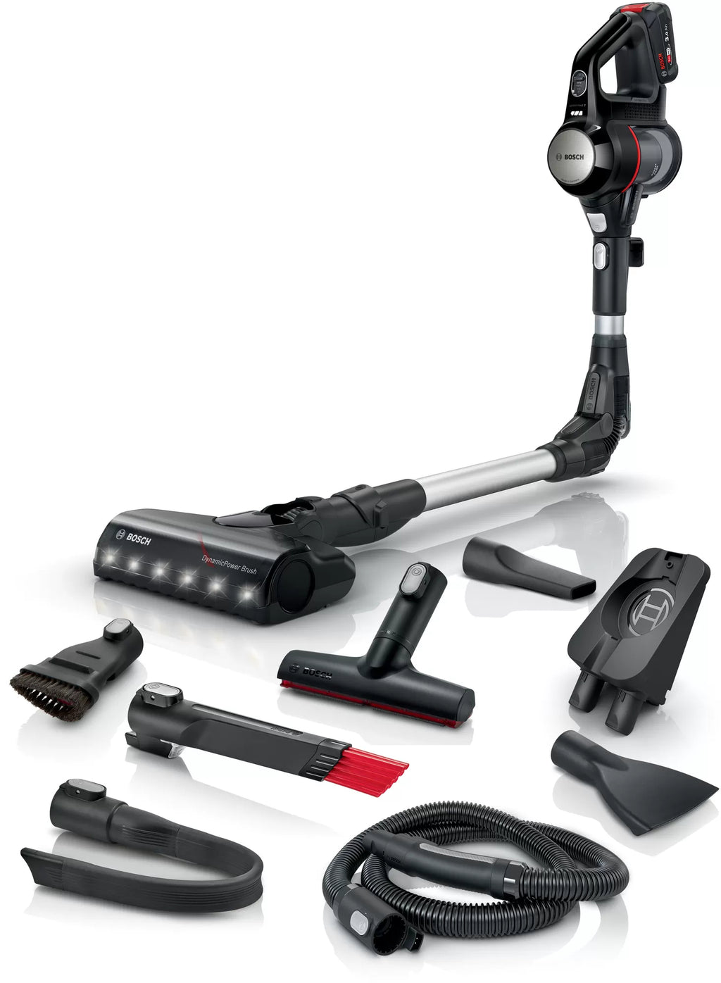 Bosch Bosch BCS711PET Aspirateur balai Batterie Sec Sans sac 0,3 L Noir, Rouge 3 Ah