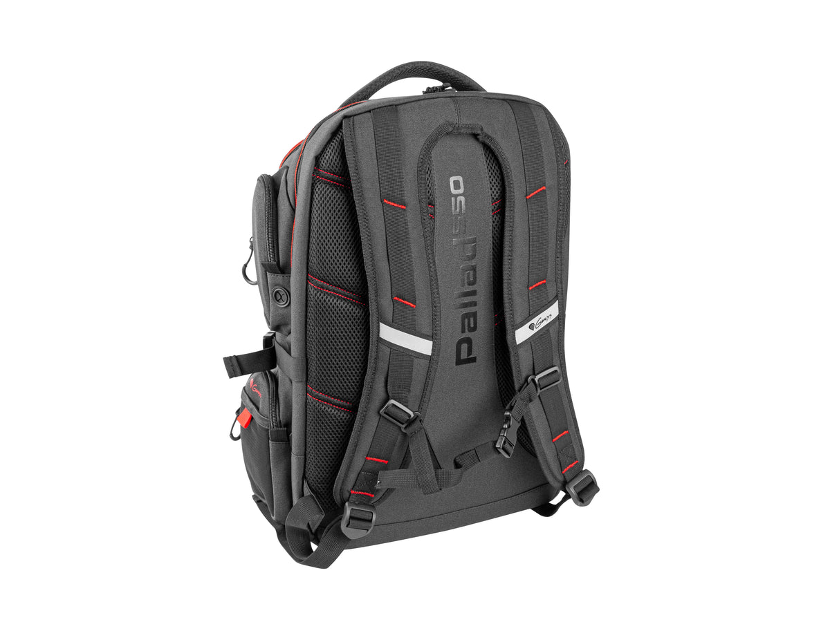 GENESIS Pallad 550 43,9 cm (17.3") Sac à dos Noir, Rouge