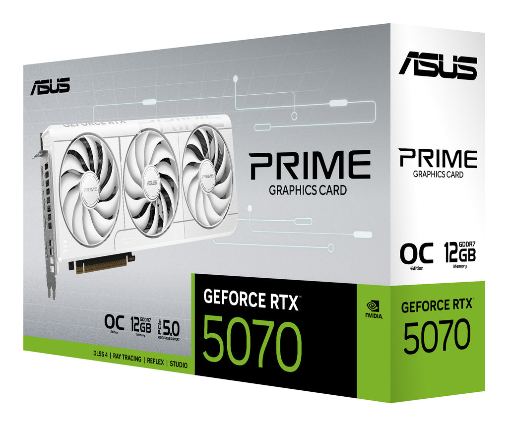 ASUS Prime GeForce RTX 5070 12 Go GDDR7 White