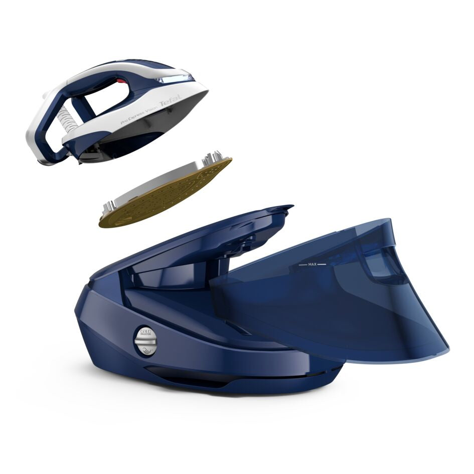 Tefal Pro Express Vision GV9812 Centrale Vapeur 3000 W, Semelle Durilium AirGlide Autoclean, Bleu et Blanc