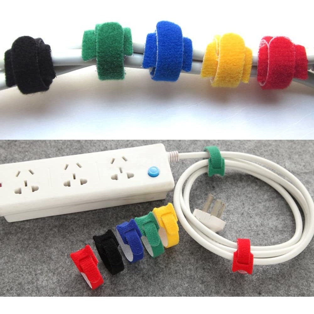 Techly 109528 serre-câbles Support attache de câble Velcro Multicolore 10 pièce(s)