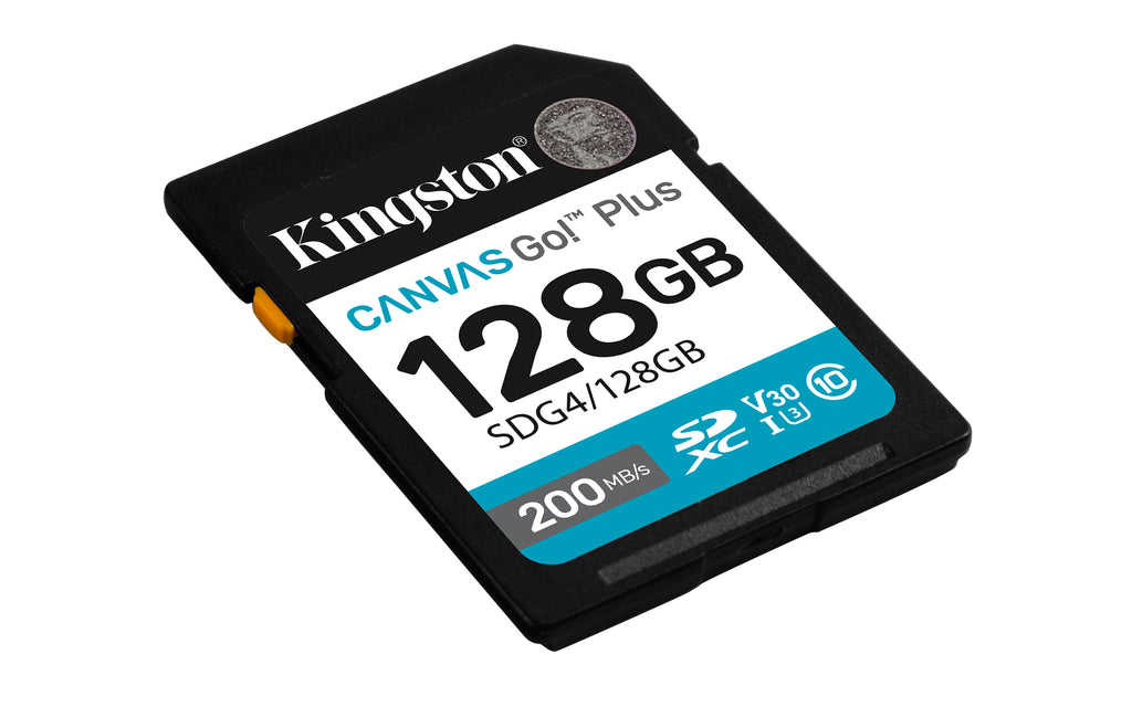 Kingston Technology Canvas Go! Plus 128 Go SDXC Canvas Go Plus Gen4 200 Mo/s C10 UHS-I U3 V30