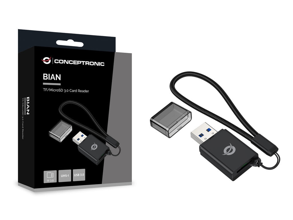 Conceptronic BIAN07B lecteur de carte mémoire USB 3.2 Gen 1 (3.1 Gen 1) Type-A Noir