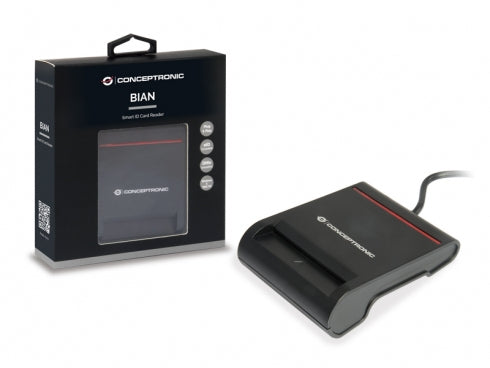 Conceptronic SCR01B Lecteur de Cartes à Puce USB 2.0, Noir