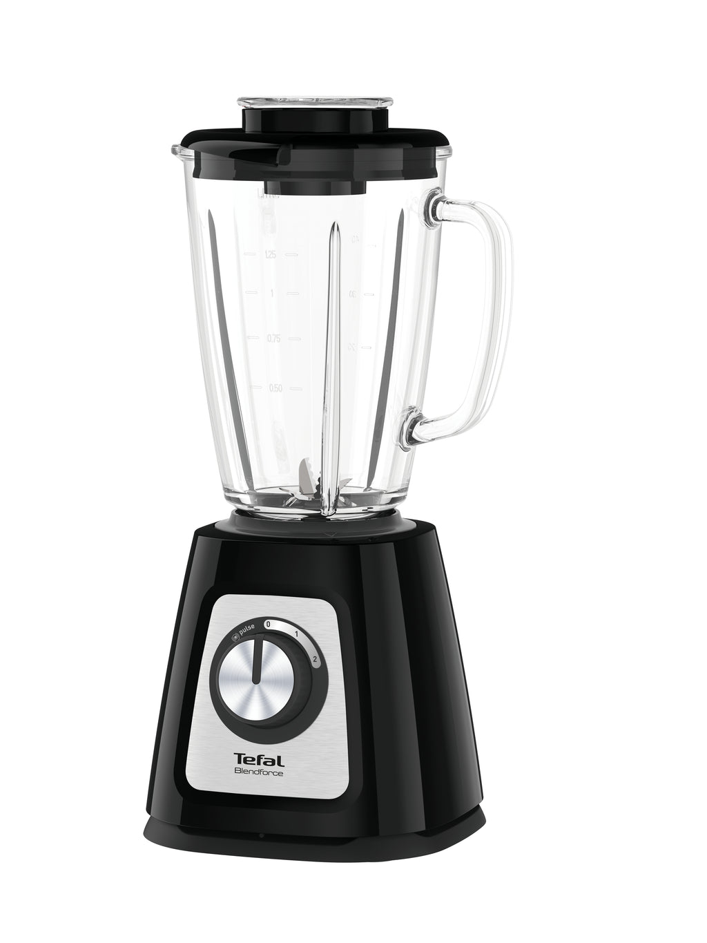 Tefal BlendForce II BL4358 1,25 L Mélangeur de table 800 W Noir, Acier brossé