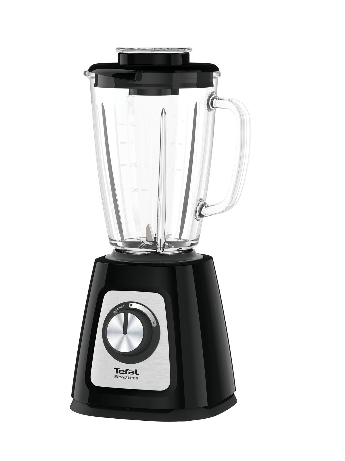 Tefal BlendForce II BL4358 1,25 L Mélangeur de table 800 W Noir, Acier brossé