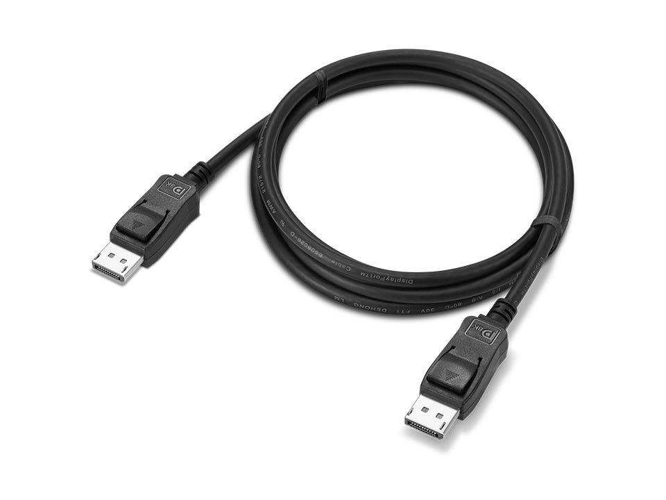 Lenovo 4X91U92142 câble DisplayPort 1,8 m Noir