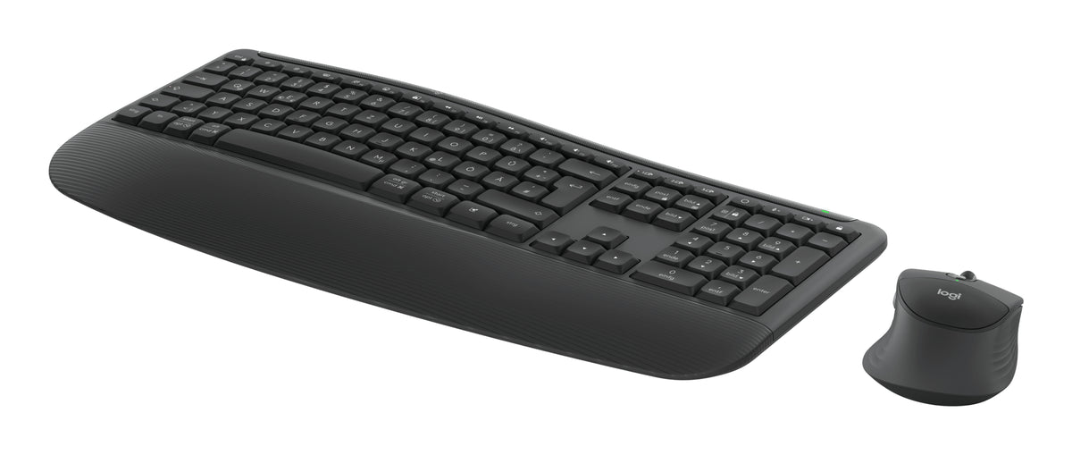 Logitech Signature Comfort Plus Combo MK880 Sæt med mus og tastatur Pressestempel Trådløs Tysk