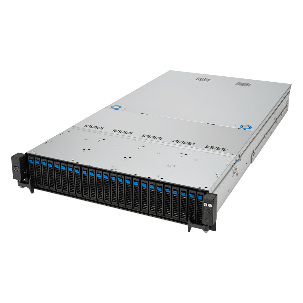 ASUS RS521A-E12-RS24U Socket SP5 Rack (2 U) Noir, Argent