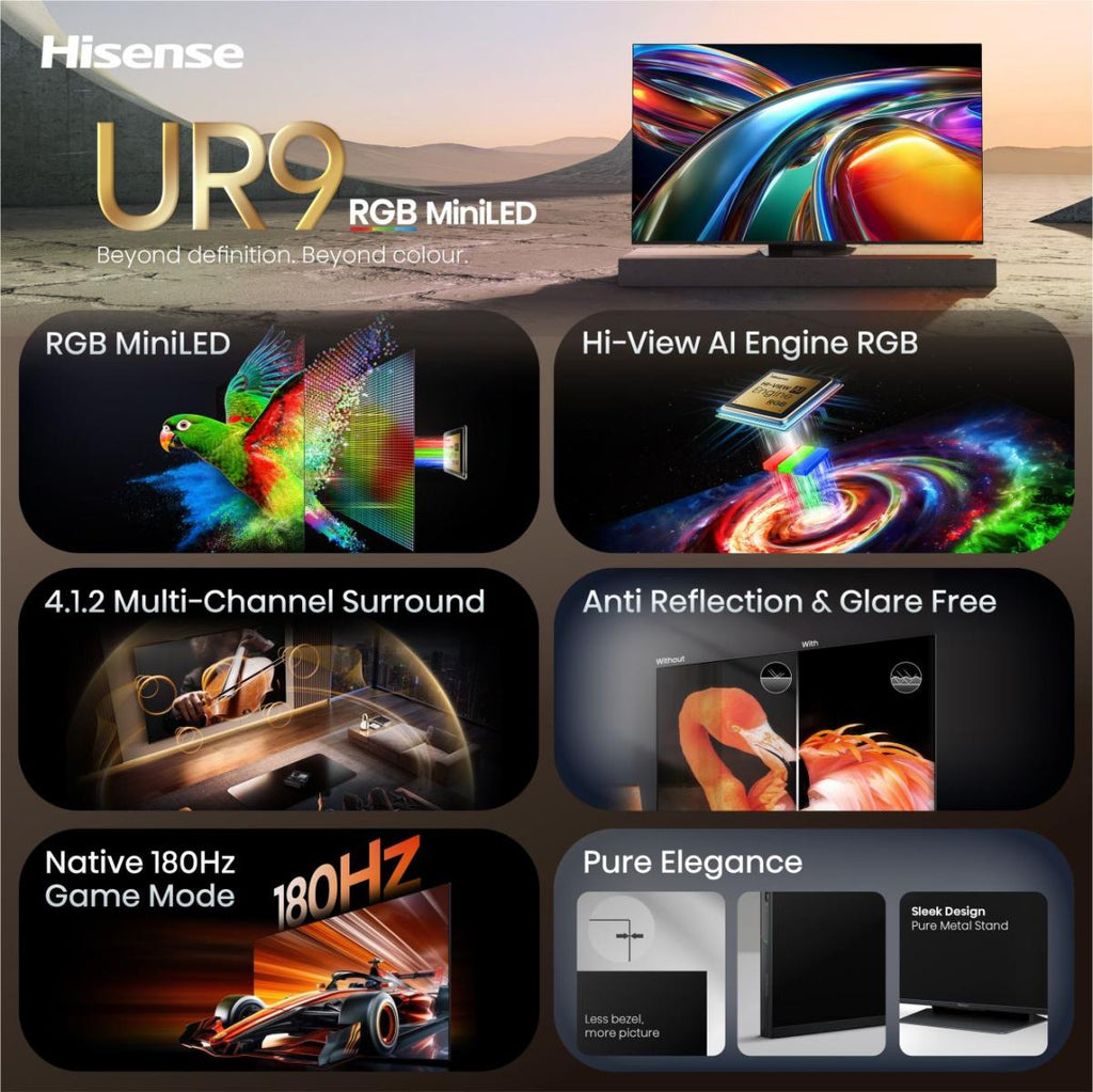 Hisense 75UR9DS Smart TV 190,5 cm (75") 4K Ultra HD Wifi Noir