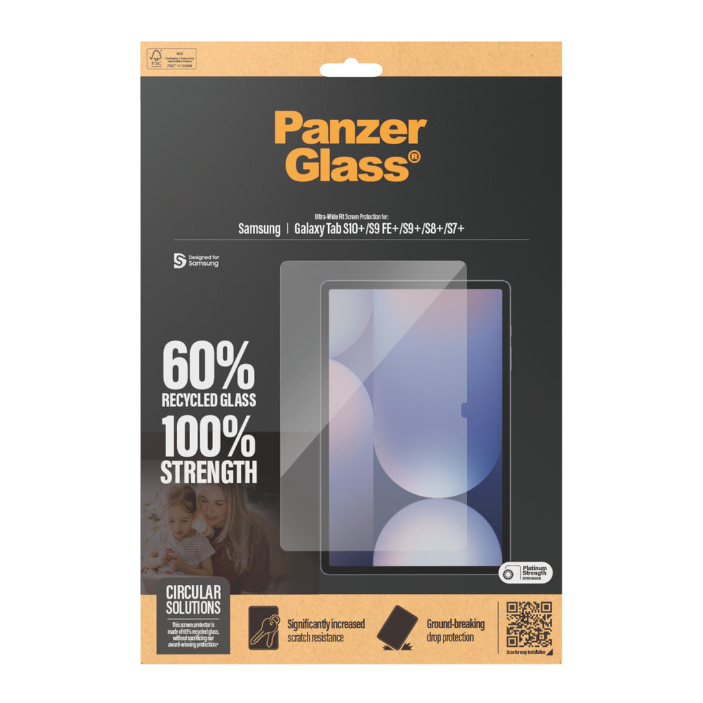 PanzerGlass PanzerGlass ® Screen Protector Samsung Galaxy Tab S7+ | S8+ | S9+ | S9 FE+ | S10+ | Ultra-Wide Fit Protection d'écran transparent 1 pièce(s)