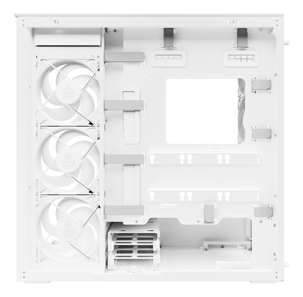 ARCTIC Xtender White (Clear Glass) Midi Tower Blanc