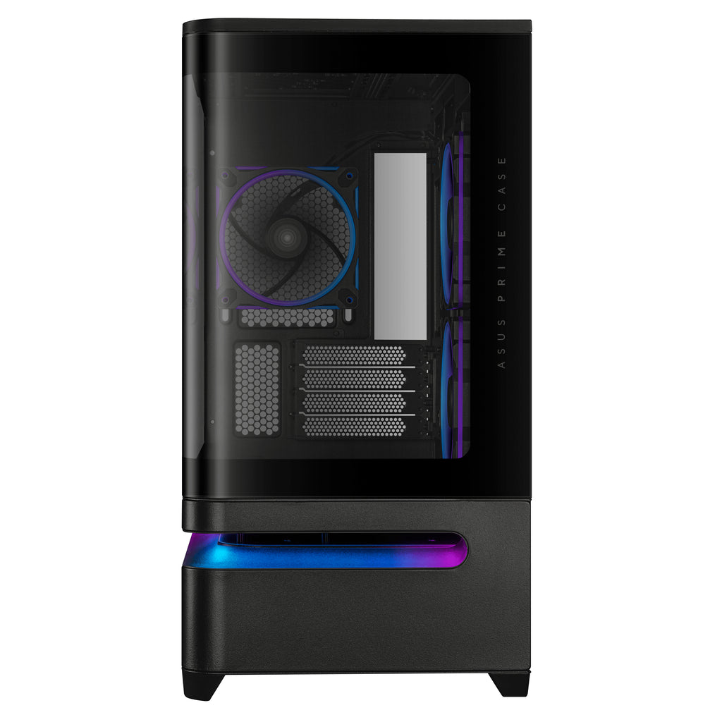 ASUS Prime AP202 ARGB Mini Tower, Boîtier PC mATX, Verre Trempé Panoramique, Noir