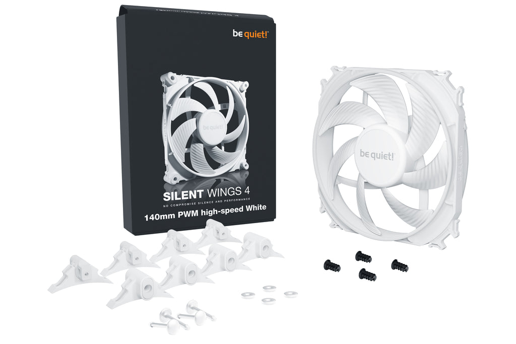 be quiet! Silent Wings 4 140 mm PWM | Ventilateur PC White high-speed