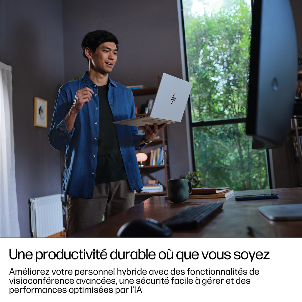 HP EliteBook 8 G1i AI Intel Core Ultra 5 225U Ordinateur portable 35,6 cm (14") WUXGA 32 Go DDR5-SDRAM 512 Go SSD Wi-Fi 7 (802.11be) Windows 11 Pro AI PC Argent - vue 7