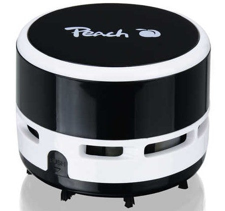 Aspirateur de Table Peach 319626 Sans Sac, Noir et Blanc