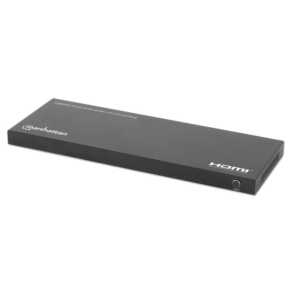Manhattan Splitter HDMI 8 ports 4K@60 Hz avec downscaling, 1 entrée vers 8 sorties (1×8), 18 Gbps, sélecteur EDID pour d