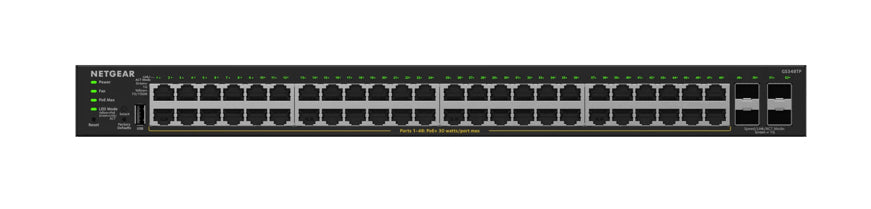 NETGEAR GS348TPv2 Switch Gigabit Ethernet Géré L2/L3 PoE 48 Ports 1U Noir