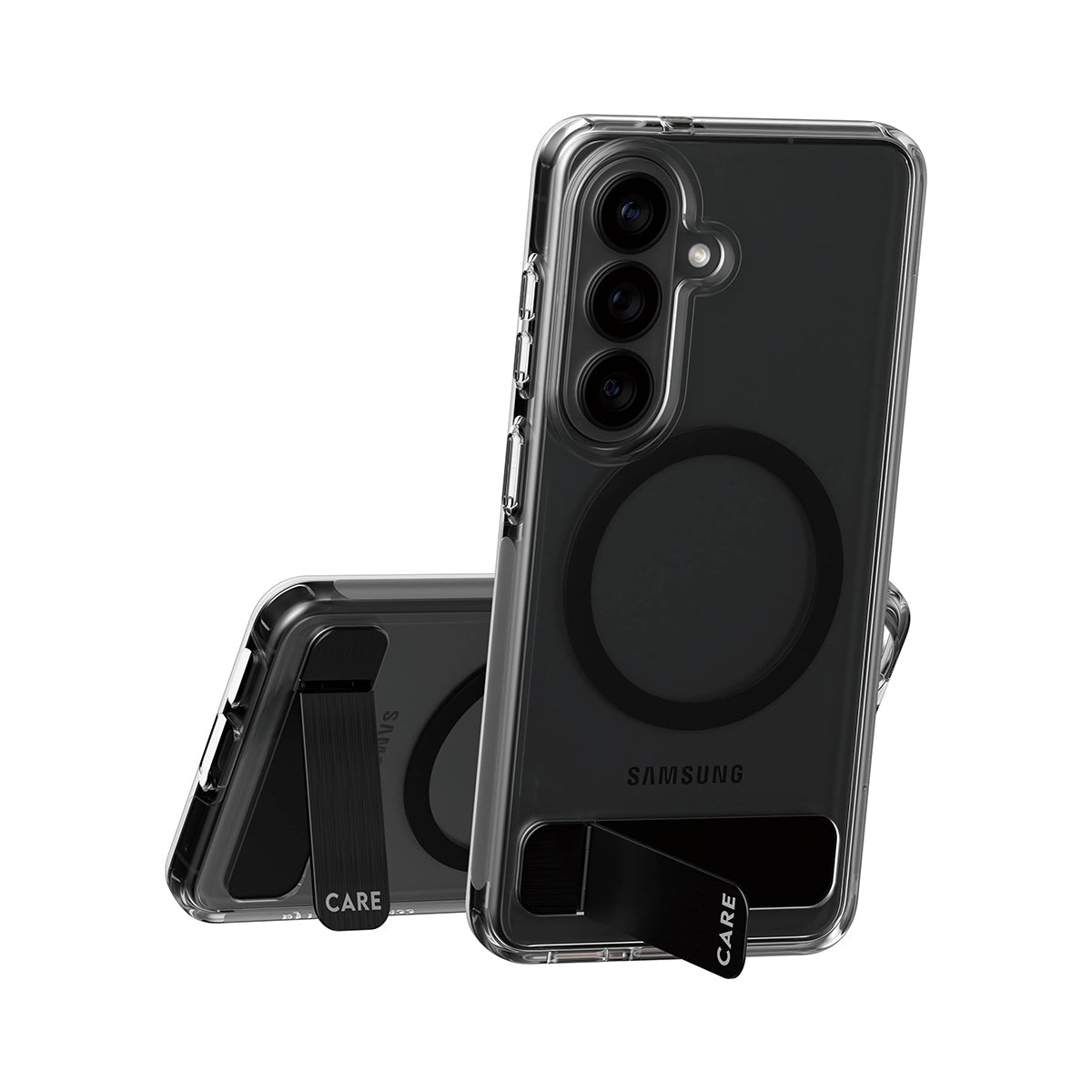 PanzerGlass CARE Kickstand Case Transparent avec Qi pour Samsung Galaxy S26
