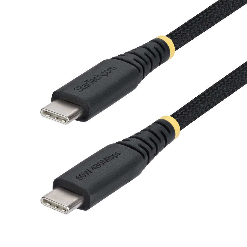 StarTech.com USB2CC15CMNCBR câble USB USB 2.0 0,15 m USB C 0,48 Gbit/s 60 W Noir