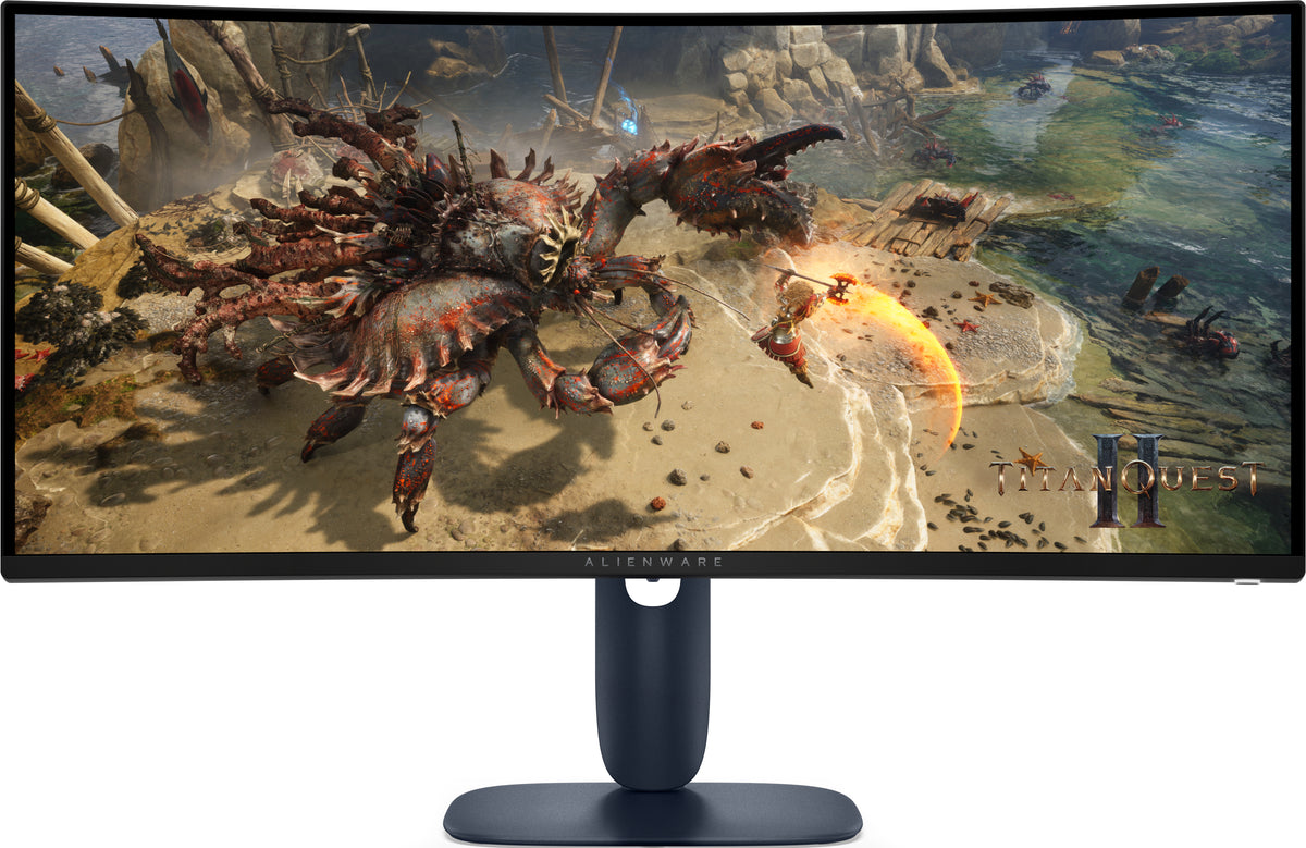 Alienware AW3425DWM Écran Gaming 34" Wide Quad HD LCD 3440 x 1440 pixels, Noir et Bleu