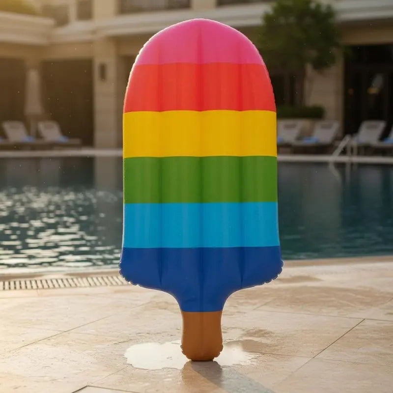MATERAC DMUCHANY PLAŻOWY XXL DO PŁYWANIA NA BASEN PLAŻĘ MORZE WAKACJE
