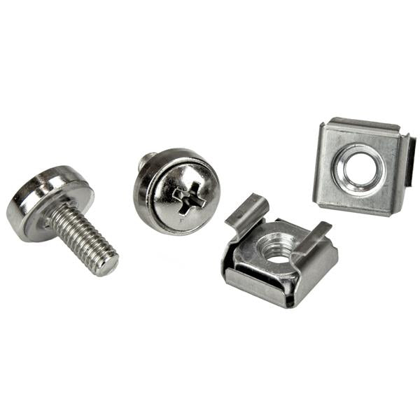 StarTech.com Kit de Fixation M5 12mm, 100 Vis et Écrous Cage à Trous Carrés avec Outil d'Installation, Argent